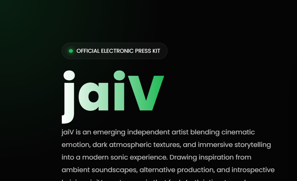 Artist Press Kit project preview